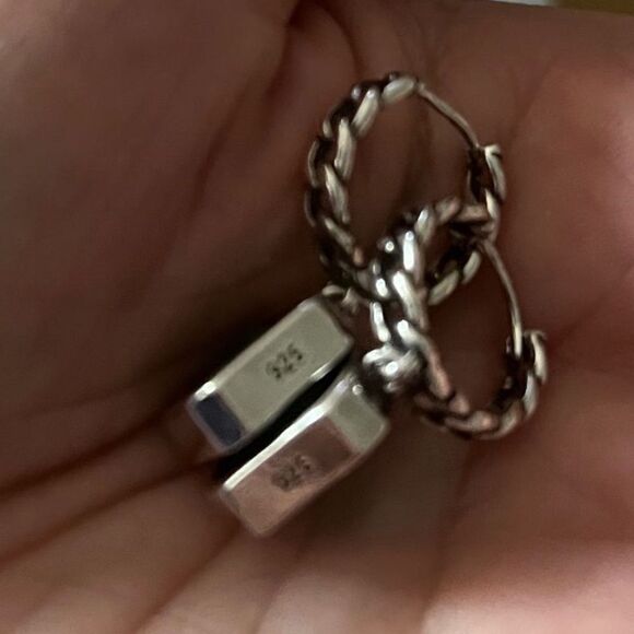 The Emerald Punk Rock drop earrings in 925 silver - Picture 10 of 11